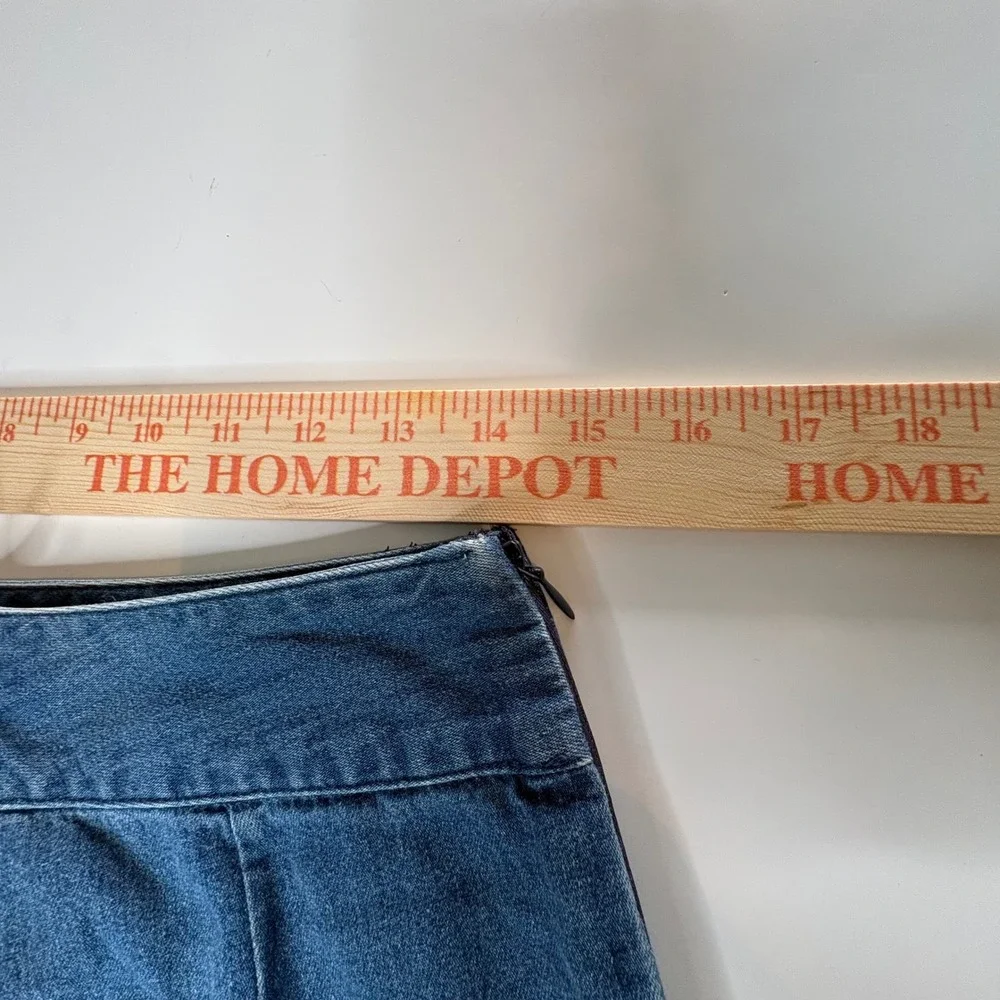 Vtg Talbots‎ Denim Maxi Skirt Buckle Waist Western Boho Coastal Cowgirl Modest 6